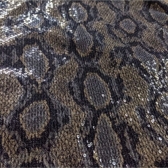 Express xs mini sequin skirt snake skin - Picture 2 of 6